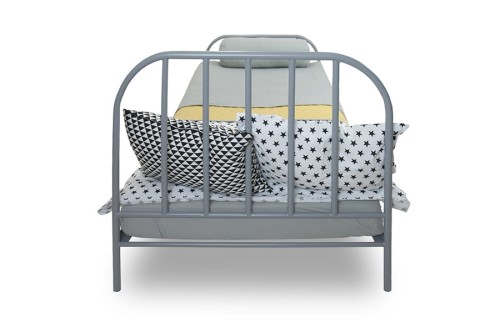 Metalowe łóżko Scandi szare 90x200