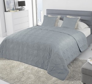 Narzuta SZACHOWNICA z poduszkami szara - rozmiary