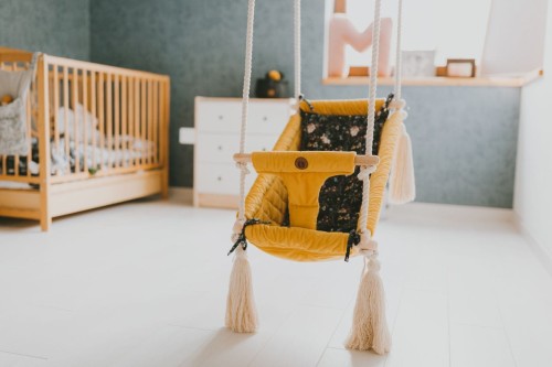 Kołysko - huśtawka Qalma MUSTARD