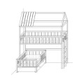 Piętrowe łóżko domek Bunky