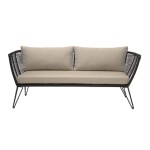 Sofa ogrodowa MUNDO czarna Bloomingville