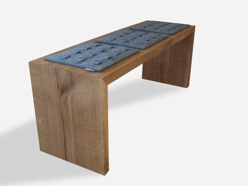 Dębowa ławka Classic  3-osobowa