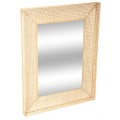 Prostokątne lustro w ramie z plecionki 70x90| Atmosphera
