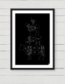 Plakat "Meat cuts" dashed