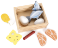 Duży, drewniany zestaw artykułów spożywczych + kasa 