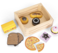 Duży, drewniany zestaw artykułów spożywczych + kasa 