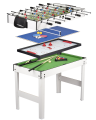 Stół do gier 4 w 1: PIŁKARZYKI, BILARD, TENIS, CYMBERGAJ
