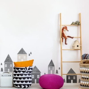 Naklejki domki szare DK199 YokoDesign