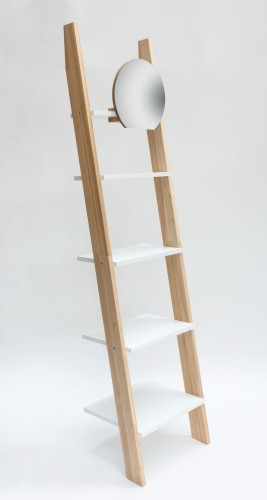 Drabinka ASHME mała z lusterkiem, półki kolor