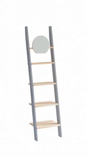 Drabinka ASHME mała z lusterkiem, jesionowe półki