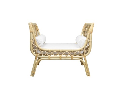 Ławka z naturalnego rattanu 