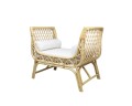 Ławka z naturalnego rattanu 