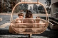 Rattanowy wiszący fotel Bali podwójny