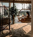 Rattanowy wiszący fotel Bali podwójny