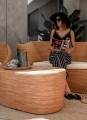 Sofa rattanowa Tegal koniak I Monnarita