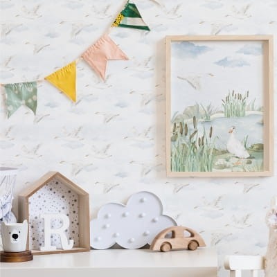 TAPETA LECĄCE GĄSKI W37