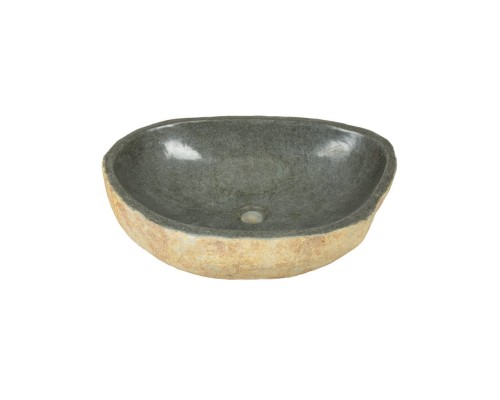Umywalka nablatowa z kamienia rzecznego