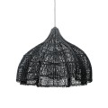 Rattanowa lampa/klosz Whipped czarny I Bazar Bizar rozmiary