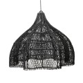 Rattanowa lampa/klosz Whipped czarny I Bazar Bizar rozmiary