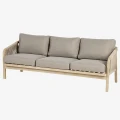 Drewniana sofa ogrodowa Papua 3-osobowa