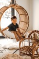 Rattanowy wiszący fotel Kai Junior