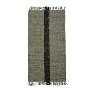 Chodnik z juty w paski | szałwiowy Madam Stoltz