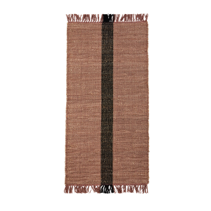 Chodnik z juty w paski | brudny róż Madam Stoltz