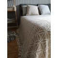 Narzuta z frędzlami Lilly 200x220cm | Beżowa