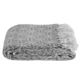 Bawelniany pled Lilly szary 150x200cm