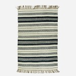 Naturalny dywan z juty biało- czarny Madam Stoltz