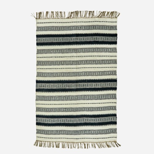 Naturalny dywan z juty biało- czarny Madam Stoltz