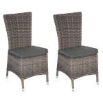 Zestaw krzeseł ogrodowych Moorea | 2szt brąz