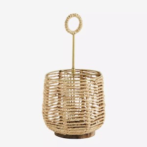 Jutowy koszyk na sztućce