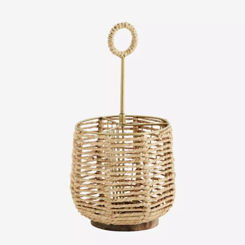 Jutowy koszyk na sztućce