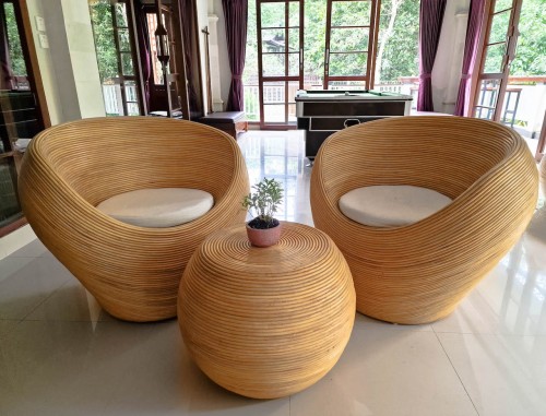 Zestaw rattanowy Tegal 3 Jasny | Monnarita 