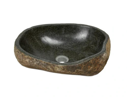 Umywalka z kamienia rzecznego