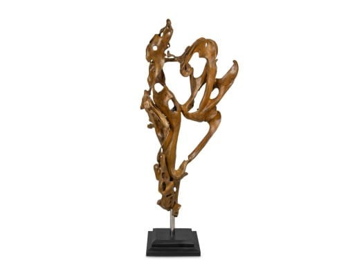 Dekoracyjna rzeźba z drzewa tekowego 