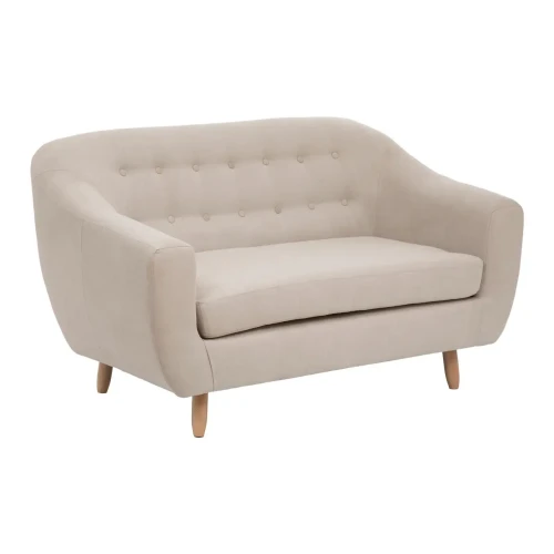 Sofa dwuosobowa Retro | Beżowa | Atmosphera
