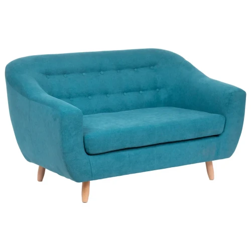 Sofa dwuosobowa Retro | Niebieska | Atmosphera 