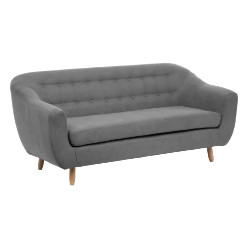 Sofa trzyosobowa Retro | Szara | Atmosphera