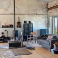 Sofa trzyosobowa Retro | Szara | Atmosphera