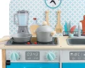  Drewniana kuchnia dla dzieci z zegarem | Niebieska