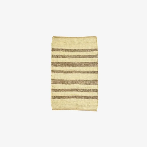 Dywanik łazienkowy z trawy morskiej  60x90 cm- żółty | Madam Stoltz