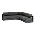Zestaw mebli ogrodowych 5- osobowy z narożnikiem Allure - grafitowy