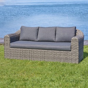 Sofa ogrodowa 3-osobowa Moorea - ciemna