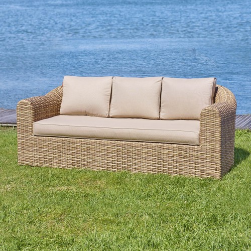 Sofa ogrodowa 3-osobowa Moorea - jasna