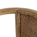 Drewniane krzesło z rattanem- naturalne | Ixia
