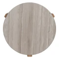 Owalny stolik kawowy z marmurowym blatem- 80 cm  | Ixia