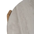 Owalny stolik kawowy z marmurowym blatem- 80 cm  | Ixia