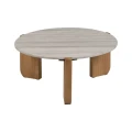 Owalny stolik kawowy z marmurowym blatem- 80 cm  | Ixia